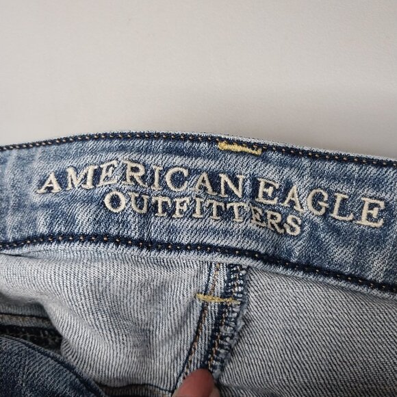 3035 Size 12 American Eagle Upcycled Ruffle Leg Jeans - Picture 7 of 8